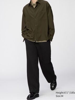 Uniqlo black Wide Sweatpants